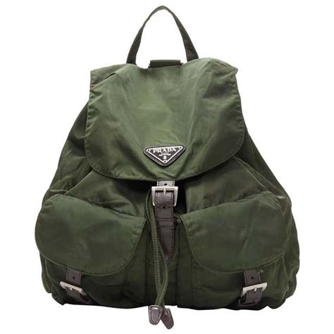 prada backpack nylon black green|prada nylon backpack review.